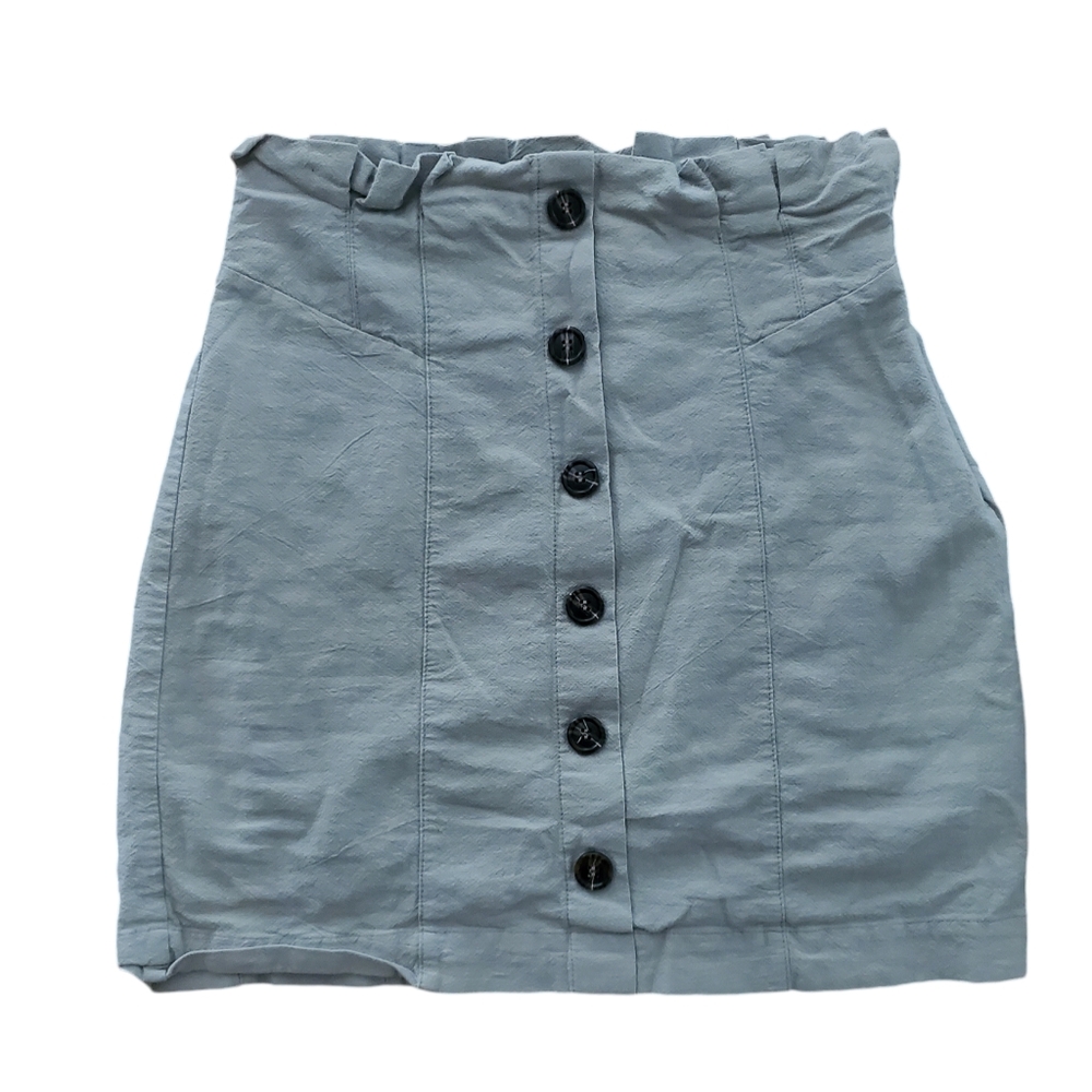 Essue Light Green Moss Cotton Button Down Skirt Size Med Women's RN#142388‎
